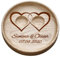 Ringkissen Hochzeit Holz mit gravierten Namen und Datum, Geschenk hochzeit, Ringschale, Ringträger für die Hochzeit Zwei Herzen, Two Hearts.