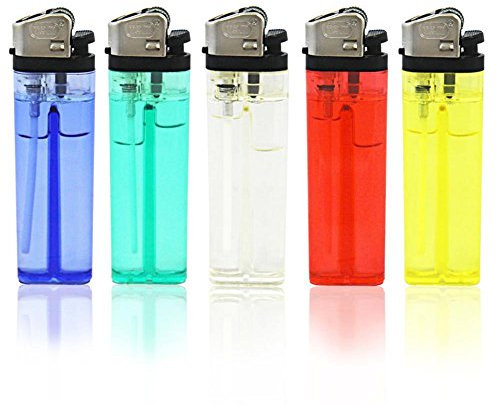 50 x Einwegfeuerzeuge Feuerzeug transparent sortiert