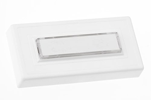 HUBER campanello a pulsante a superficie in polistirolo - con targhetta illuminata - campanello a superficie in plastica - interruttore per campanello, campanello