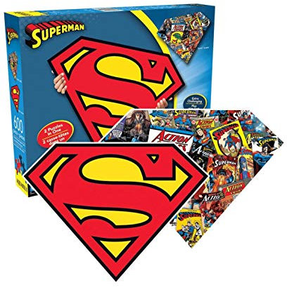 Aquarius Superman Logo 2-seitige, geformt Puzzle (600 Stück)