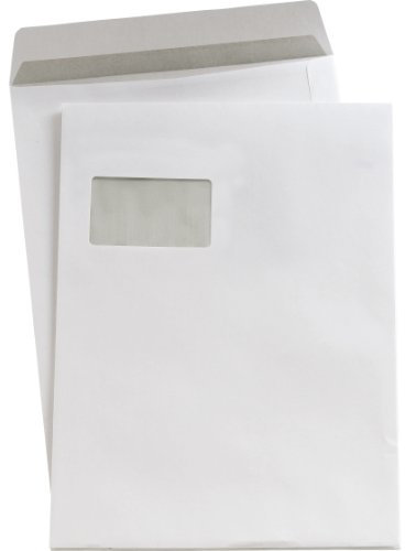 5 Star(TM) Versandtaschen C4 sk weiß mit Fenster 90 g/qm Inh.250