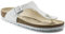 Birkenstock Classic Gizeh Leder Damen Zehentrenner, Weiss Lack, 38 (normal)