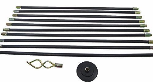 12 Pc Drain Rod Set with Worm and 100mm Plunger PB061