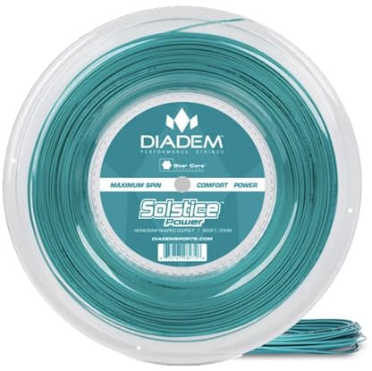 Diadem Solstice Power Tennissaitenrolle, sternförmig für High Spin Co-Poly (15L-1,35 mm) Saitenrolle (201,2 m)
