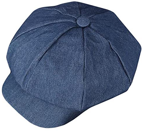 Qunson Damen Vintage Cotton Ballon- Cabbie Hut mütze A One Size