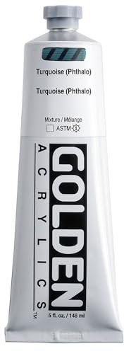 Or 0001390-3 5 oz Acrylique Heavy Body Paint - Turquoise - Phthalo