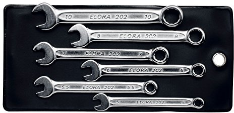 Elora Ringmaulschlüssel-Satz, extra kurz, 8-teilig, 4-10 mm, 202S 8M