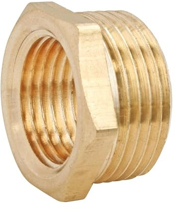 SOMATHERM FOR YOU, Bague de réduction en laiton brut 6 pans Mâle 40/49 - Femelle 33/42, idéale pour adapter le filetage et assurer une étanchéité fiable dans vos installations