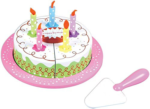 New Classic Toys 30589 Spielzeug Schnittkuchen-Geburtstag