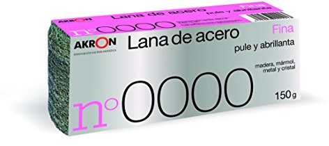 Lana de Acero 00000 (Ultrafina) y Lana de Acero 0000 (Fina), 150g, Precisión y Versatilidad para Pulidor Suelos, Restauración y Fotografía Nocturna, Decapante y Lija Madera AKRON