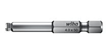 Wiha Bit Professional Sechskant-Kugelkopf, schwenkbar für schwer zugängliche Bereiche, 1/4 (25740) 4,0 mm x 50 mm