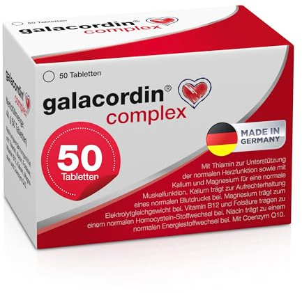 galacordin complex 50 Tabletten - mit Thiamin zur Unterstützung einer gesunden Herzfunktion, mit Kalium und Magnesium für eine normale Muskelfunktion, unterstützt den Blutdruck