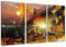 Ultras-Art Dortmund Away, 3-Teiler Format: 120x80, Bild auf Leinwand XL, fertig gerahmt