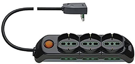 Vimar FP00531.X Presa Multipla con Interruttore Luminoso, 3 Prese universali, 6 Biprese Sicury, Cavo 5 m