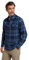 Mountain Warehouse Trace Mens Flannel Long Sleeve Shirt - Lightweight & Breathable Casual Checks Shirt in 100% Cotton with Buttoned Front Pockets - for Travel & Walking Dark Blue XL
