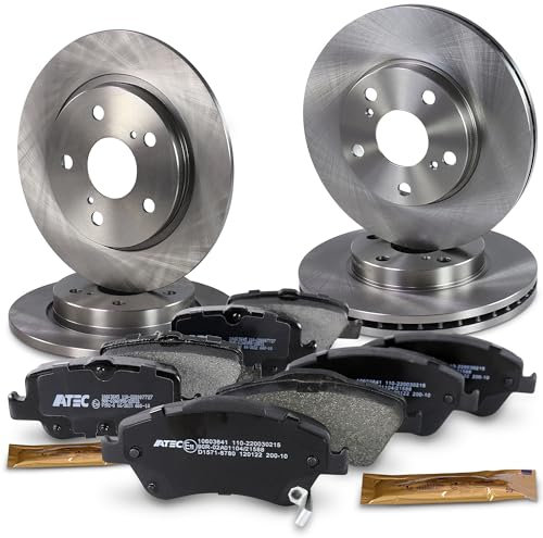 BESTPRICE Bremsenset inkl. Bremsscheiben vorne Ø 273 mm + hinten Ø 270 mm + Bremsbeläge vorne und hinten, Kompatibel mit TOYOTA AURIS (_E15_)