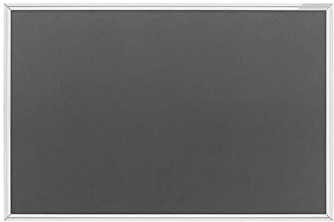 magnetoplan Design-Pinnboard SP, Filz grau, 600 x 450 mm | Eloxierter Alu-Rahmen, Filz, grau, BxH 600 x 450 mm