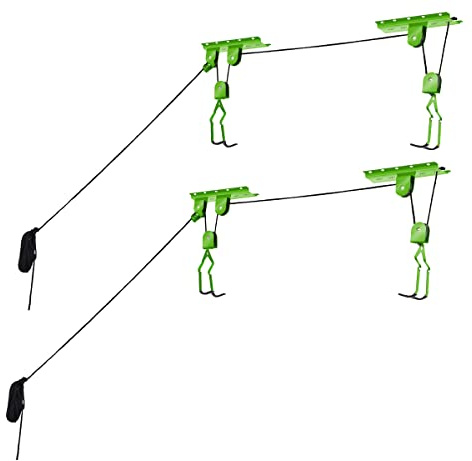 Bike Lane 2011 Bicycle Storage Lift Bike Hoist 100LB Capacity Heavy Duty 2 Pack
