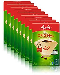 Melitta Lot de 9 paquets de 80 sacs filtrants marron naturel 1 x 2/80