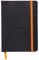 RHODIA 117302C - Black Flexible Notebook - A6 - Lined - 144 pages - Ivory Clairefontaine Paper 90 g/m - Bookmark, Elastic Closure - Faux Leather Cover - Rhodiarama Collection