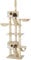 tectake® Árbol para Gatos Rascador, 2 Casetas, Varias Alturas, 3 Plataformas, Protección Antivuelco, Cama Gatos, Juguetes para Gatos, Rascadores para Gatos, Torre Gatos - Beige/Blanco
