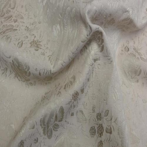 Fabrics-City Camel edel Baumwolle Jacquardstoff Blumen Brokatstoff zweiseitig, Stoff zum Nähen & Kleben, elegantes Dekostoff, geeignet für Mode, Heimtextilien, 3292