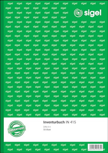 Sigel© Inventurbuch, A4, 50 Blatt, 50 Blatt