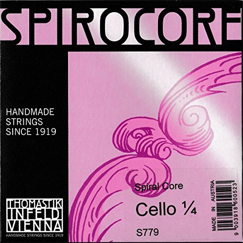 Thomastik Saiten für Cello Spirocore Spiralkern Satz 1/4 mittel Chrom Mensur 545 mm / 21.5