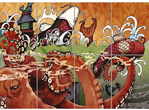 Doppelganger33 LTD Japanese Koi Carp Tattoo XL Giant Panel Poster Art Print (8 Sections)
