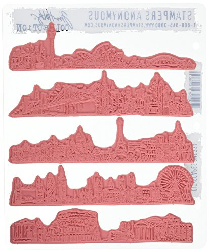 Stampers Anonymous Tim Holtz Cling Rubber Cityscapes Stamp Set, 7 x 8.5