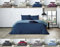Uni Einfarbig Wende Bettwäsche Mistral Home Edel Perkal 100% Ägyptische Baumwolle, Größe:135x200cm Bettwäsche, Farbe:Soft Blue-Dark Blue