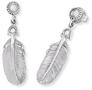 Engelsrufer Damen-Ohrstecker INDIAN SUMMER 925 Silber rhodiniert-ERE-FEDER-ST