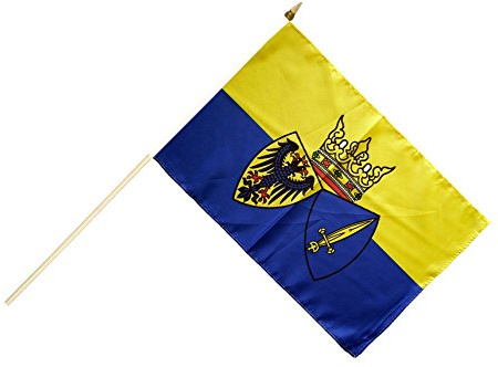 Flaggenfritze Stockflagge Deutschland Stadt Essen 30 x 45 cm - handlich zum Schwenken, Dekorieren und Flagge zeigen