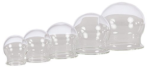 Schröpfgläser 2,5-6,5 cm, 5er Set, Schröpfglas Set, medizinisch Schröpfen
