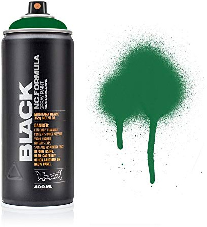 Montana Black Spray Paint, Matt Finish, 400ml Can, Colour: BLK6060 - Celtic