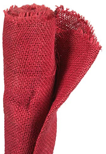 Videx-Winterschutz Jute-Gewebe, Robustes gefärbtes Gewebe, rot, 105 x 500cm