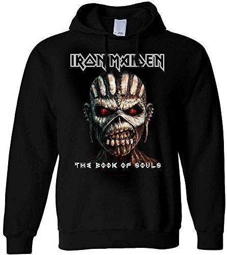 Iron Maiden Black Hooded pullover top (hoodie) The Book of Souls (Large)