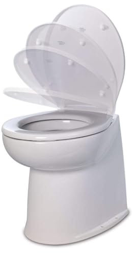 Jabsco 17 Deluxe Flush Raw Water Electric Toilet w/Soft Close Lid - 12V