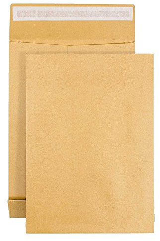 Elepa - rössler kuvert 30007039 Faltentaschen C4 ohne Fenster mit 40 mm-Falte, 120 g/qm, 100 Stück, braun