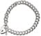 F.Hinds Women Jewellery Sterling Silver Double Curb Charm Bracelet Heart Padlock