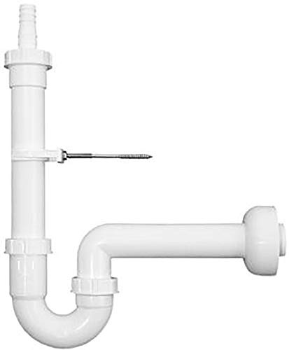 Geräte Geruchsverschluss | Kunststoff-Siphon | Geruchsverschluss für Waschmaschine | Spülmaschine | 40 x 20 - 24 mm