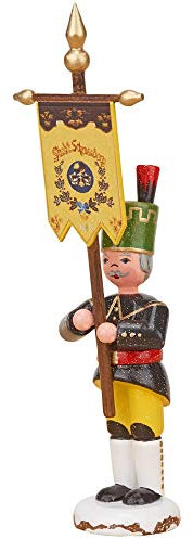 Hubrig Volkskunst Winterkinder Bergmann mit Standarte - 9 cm