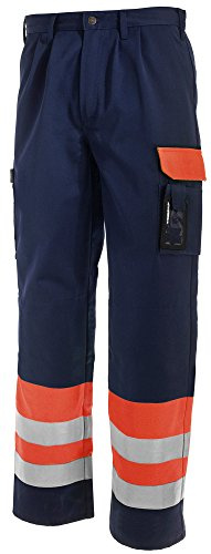 Blakläder Bundhose High Vis Klasse 1, 1 Stück, C60, orange / marineblau, 158418605389C60