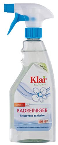 Klar eco Sensitive Bad Reiniger 500ml, ohne Duft, Effektiv gegen Kalk, Seifenreste, Schmutz, vegan