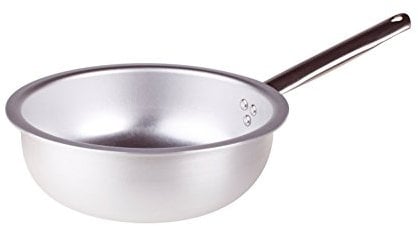 Pentole Agnelli Pfanne zum Wenden von Pasta und Risotto mit Rohrstiel, aus Aluminium 3 mm 24 cm
