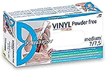 Multipro Handschuh Vinyl, L, durchsichtig, 100