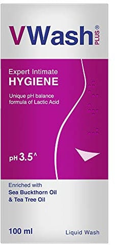 VWash Plus Intimwäsche mit Sanddornöl und Teebaumöl 100 ml (1er Pack)