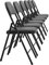 pro.tec Konferenzstuhl 6er Set Bürostuhl Grau ergonomisch Schreibtischstuhl mit Kunstlederbezug Klappstuhl Besucherstuhl Metall 80 x 46 x 50 cm