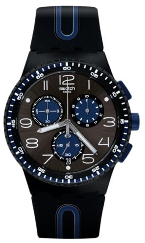 Swatch Montre Homme Digitale Quartz avec Bracelet en Silicone – SUSB406