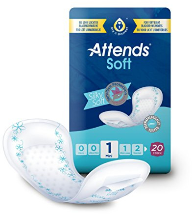 Attends Soft 1 Mini, Hygiene-Einlagen, bei leichter Blasenschwäche, 12x20 St